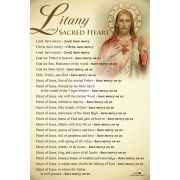 Litany of the Sacred Heart of Jesus Prayer Card - (50 Pack)
