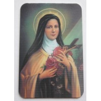 25pk St. Therese (The Little Flower) Holographic Bulk Prayer-Card (25 Pack)