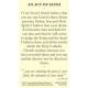 Act of Faith Prayer Card (50 pack) - - PC-331 Act of Faith Prayer Card (50 pack) - - PC-331