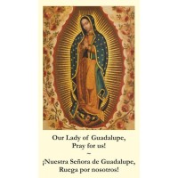 Bilingual Lady - Guadalupe Memorare Bulk Prayer-Cards (English/Spanish) 50pk