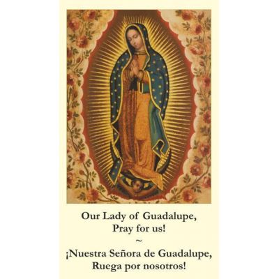 Bilingual Lady - Guadalupe Memorare Prayer Card (English/Spanish) 50pk -  - PC-271