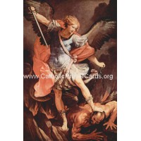 50pk Bilingual Saint Michael Bulk Prayer-Cards (Latin/English) (50 pack)