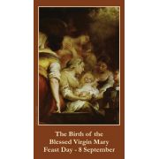 Birth of the Blessed Virgin Mary Prayer Card (50 pack)