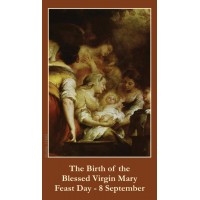 50pk Birth of the Blessed Virgin Mary Bulk Prayer-Cards (50 pack)