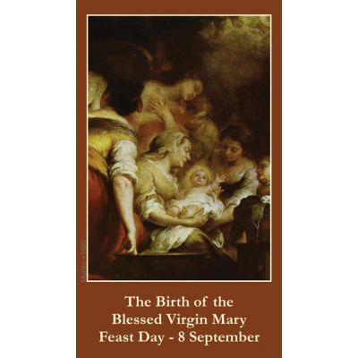 Birth of the Blessed Virgin Mary Prayer Card (50 pack) -  - PC-231