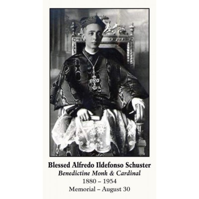 Blessed Alfredo Ildefonso Schuster Prayer Card (50 pack) -  - PC-496