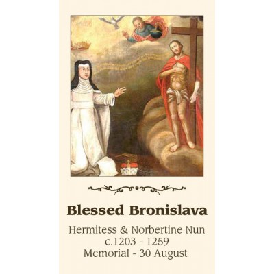 Blessed Bronislava Prayer Cards (50 pack) - - PC-317 Blessed Bronislava Prayer Cards (50 pack) - - PC-317