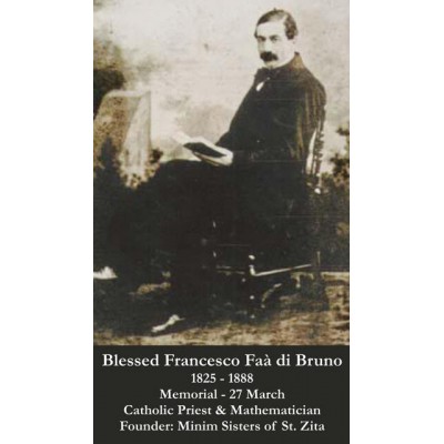 Blessed Francesco Faa di Bruno Prayer Card (50 pack) - - PC-370 Blessed Francesco Faa di Bruno Prayer Card (50 pack) - - PC-370