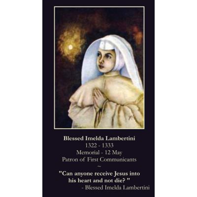 Blessed Imelda Lambertini Prayer Card (50 pack) -  - PC-183