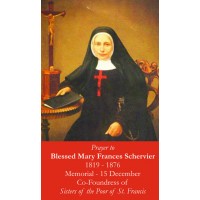 50pk Blessed Mary Frances Schervier Bulk Prayer-Cards (50 pack) 50pk Blessed Mary Frances Schervier Bulk Prayer-Cards (50 pack)