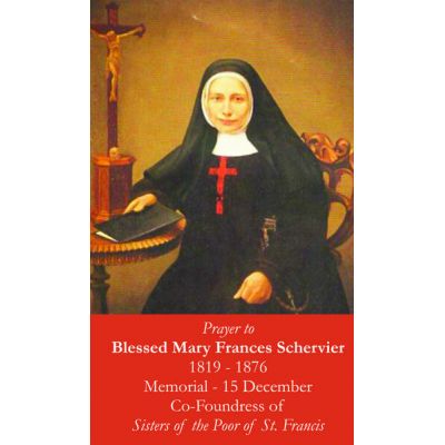 Blessed Mary Frances Schervier Prayer Card (50 pack) -  - PC-384