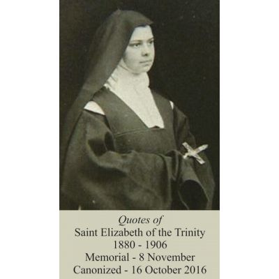 Canonization Version Saint Elizabeth of the Trinity Prayer Card 50pk -  - PC-140new
