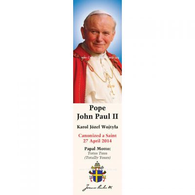 Commemorative Pope John Paul II Canonization Bookmarks (25 pack) -  - BKMK-13