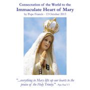 Consecration of the World/Immaculate Heart of Mary - Prayer Card 50pk