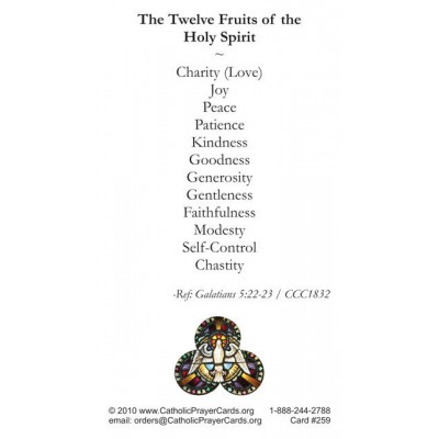 Gifts & Fruits of the Holy Spirit Prayer Card (50 pack) - - PC-259 Gifts & Fruits of the Holy Spirit Prayer Card (50 pack) - - PC-259