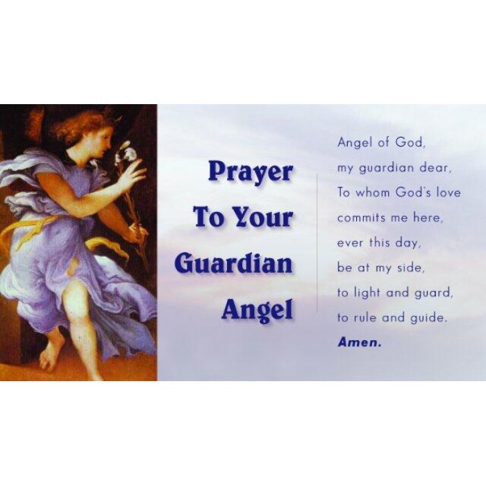 Prayer Cards, Holy Cards : Guardian Angel Prayer Card (50 ...