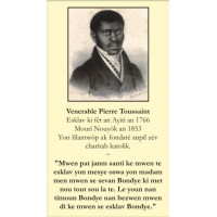 50pk Haitian Creole Venerable Pierre Toussaint Bulk Prayer-Cards (50 pack)