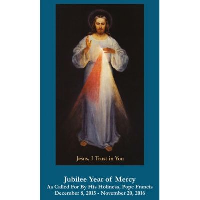 Jubilee Year of Mercy - Divine Mercy Chaplet Prayer Card (50 pack) -  - YOM-5