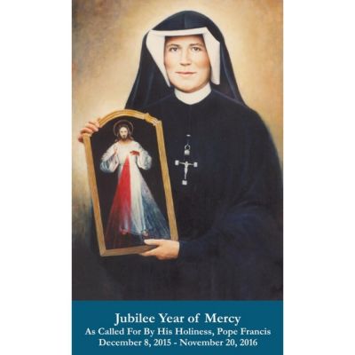 Jubilee Year of Mercy - Saint Maria Faustina Holy Card (50 pack) -  - YOM-3