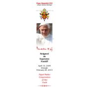 Limited Edition Commemorative Pope Benedict XVI Bookmark 50pk