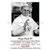 Limited Edition Pope Paul VI Beatification Holy Bulk Prayer-Cards 50pk