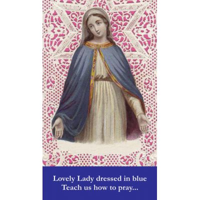 Lovely Lady Dressed in Blue Prayer Card (50 pack) -  - PC-312