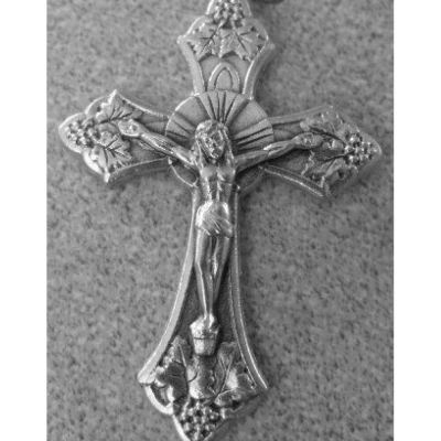 Mini Oxidized Metal Grapes Crucifix (50 pack) -  - C-47