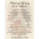 Morning Offering Of Saint Therese Prayer Card (50 pack) -  - PC-606
