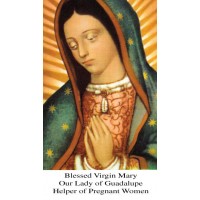 50pk Our Lady of Guadalupe - Helper of Pregnant Women Bulk Prayer-Cards (50 pack)