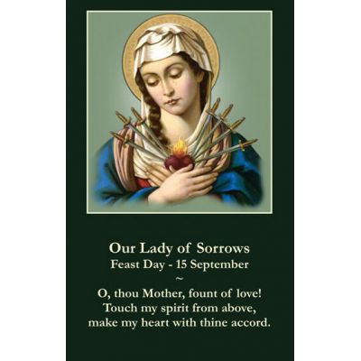 Our Lady of Sorrows Prayer Card (50 pack) -  - PC-238