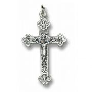 Oxidized Metal 1.5 inch Liturgy Crucifix (50 pack)
