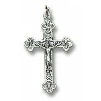 Oxidized Metal 1.5 inch Liturgy Crucifix (50 pack)