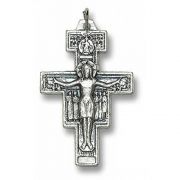 Oxidized Metal 1.5 inch San Damiano Crucifix