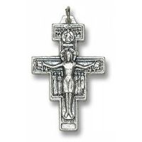 Oxidized Metal 1.5 inch San Damiano Crucifix