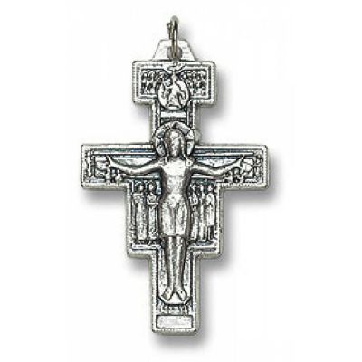 Oxidized Metal 1.5 inch San Damiano Crucifix -  - C-15