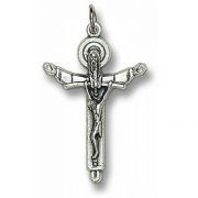Oxidized Metal Trinity Crucifix 1.25 inch (25 Pack)