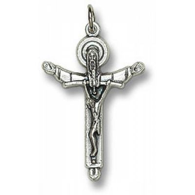Oxidized Metal Trinity Crucifix 1.25 inch (25 Pack) -  - C-17