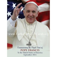 50pk Pope Francis - USA Papal Visit Commemorative Bulk Holy Prayer-Card (50 pack)
