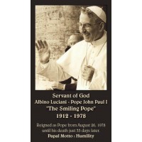 50pk Pope John Paul I Bulk Prayer-Cards (50 pack) 50pk Pope John Paul I Bulk Prayer-Cards (50 pack)