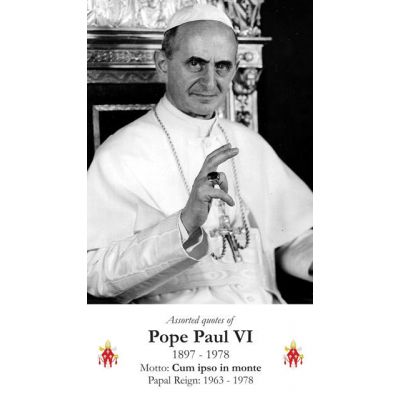 Pope Paul VI Prayer Card (50 pack) -  - PC-329