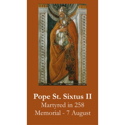 Pope Saint Sixtus II Prayer Card (50 pack) -  - PC-574