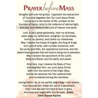 50pk Prayer Before Mass & Thanksgiving After (Large) Bulk Prayer-Cards (50 pack)