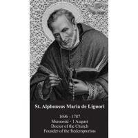 50pk Saint Alphonse Ligouri Bulk Prayer-Cards (50 pack)