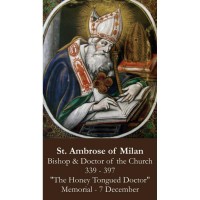50pk Saint Ambrose Bulk Prayer-Cards (50 pack)