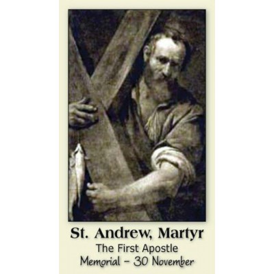 Saint Andrew Prayer Card (50 pack) - - PC-125 Saint Andrew Prayer Card (50 pack) - - PC-125
