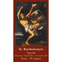 50pk Saint Bartholomew the Apostle Bulk Prayer-Cards (50 pack) 50pk Saint Bartholomew the Apostle Bulk Prayer-Cards (50 pack)