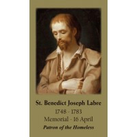 50pk Saint Benedict Joseph Labre Bulk Prayer-Cards (50 pack)