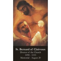 50pk Saint Bernard of Clairvaux Bulk Prayer-Cards (50 pack)