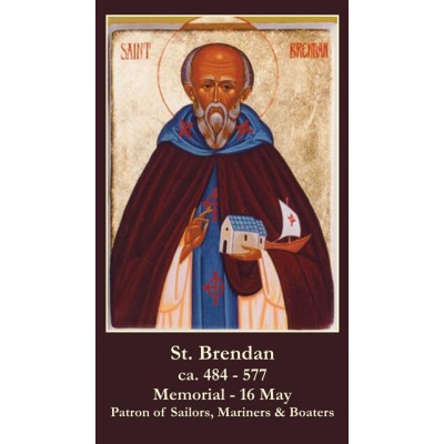 Saint Brendan Prayer Card (50 pack) - - PC-243 Saint Brendan Prayer Card (50 pack) - - PC-243