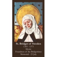 50pk Saint Bridget of Sweden Holy Bulk Prayer-Cards (50 pack)